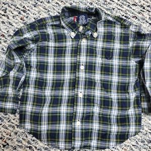 *Sold*Blue/green plaid shirt